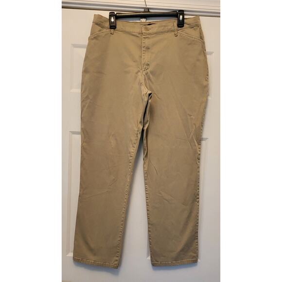 Lee Riders Casual High-Rise Khaki Chino Style Jeans Size 16 Medium - Picture 2 of 9